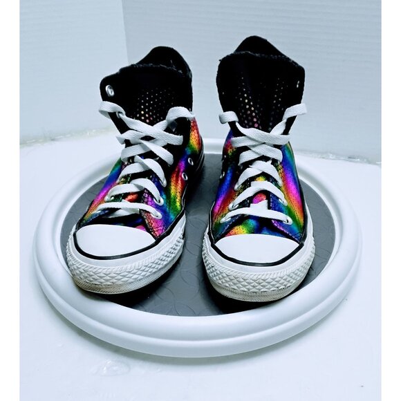 Converse Womens Rainbow Gradient High-Top Sneakers US 7 EU 37.5 Textile Upper & - Picture 1 of 8